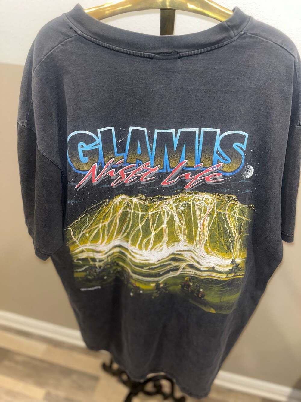 Vtg Glamis Faded Flame Shirt XS Grunge Biker Punk Fire Skate Racing Y2K 90s Jnco